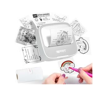Portable Sticker Maker Machine with 1 Roll Sticker Paper, Efficient and Quick